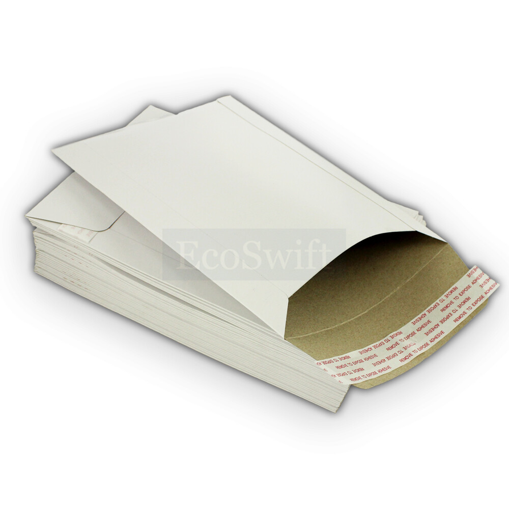 1-5000 6 x 8 EcoSwift CD/DVD Self Seal Photo Ship Flat Cardboard Envelope Mailer