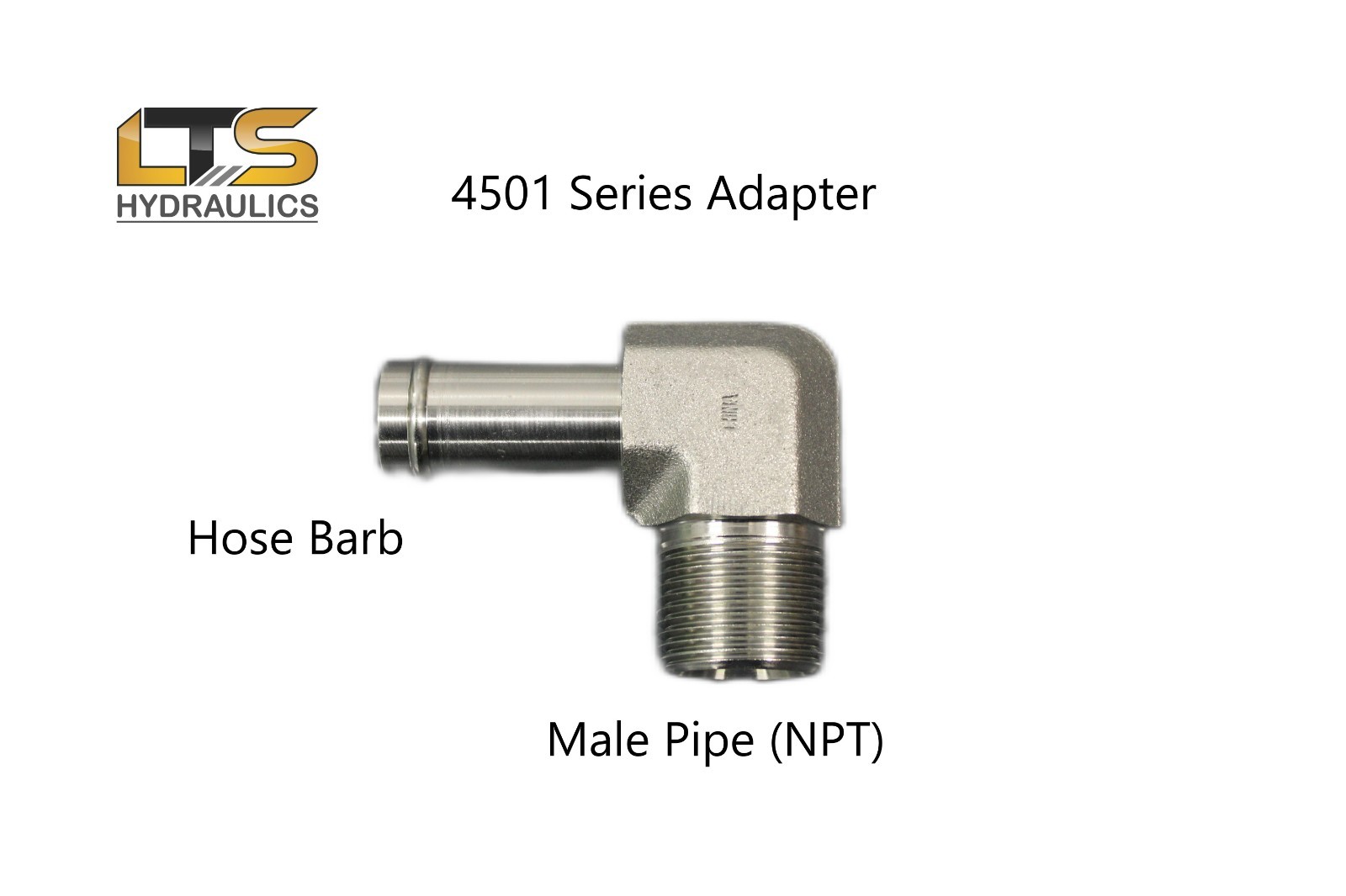 New Male Hose Barb x Male NPT 90 DEG Steel Fitting Multiple Sizes Available 4501