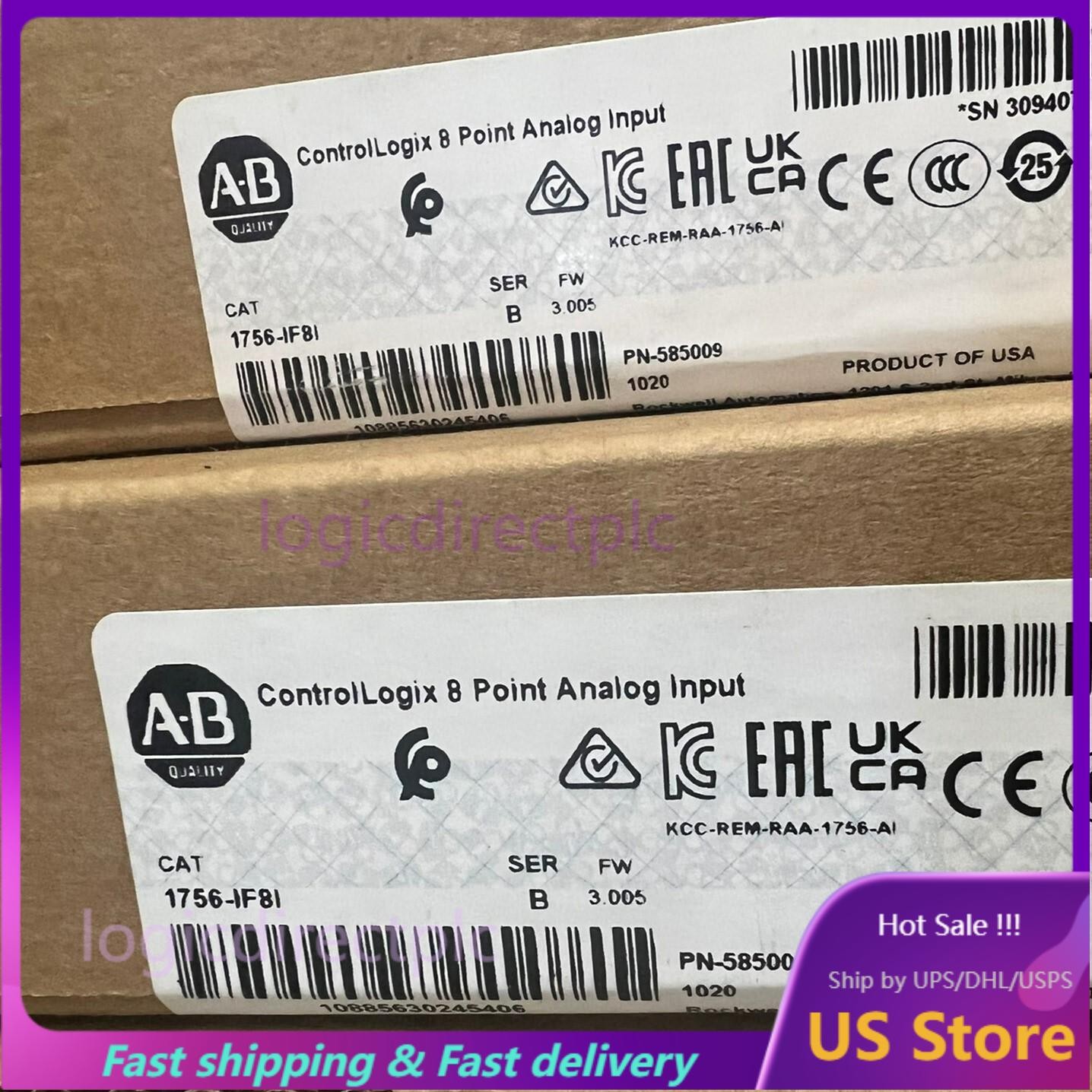 NEW AB 1756-IF8I ControlLogix 8 Point Analog Input Module 1756IF8I US Free Tax