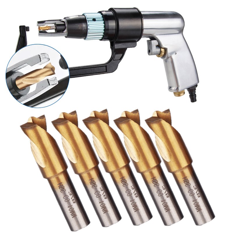 5pcs Spot Weld Drill Bits Set HSS Titanium Coated CO Cobalt Spot Weld Cutter 10m