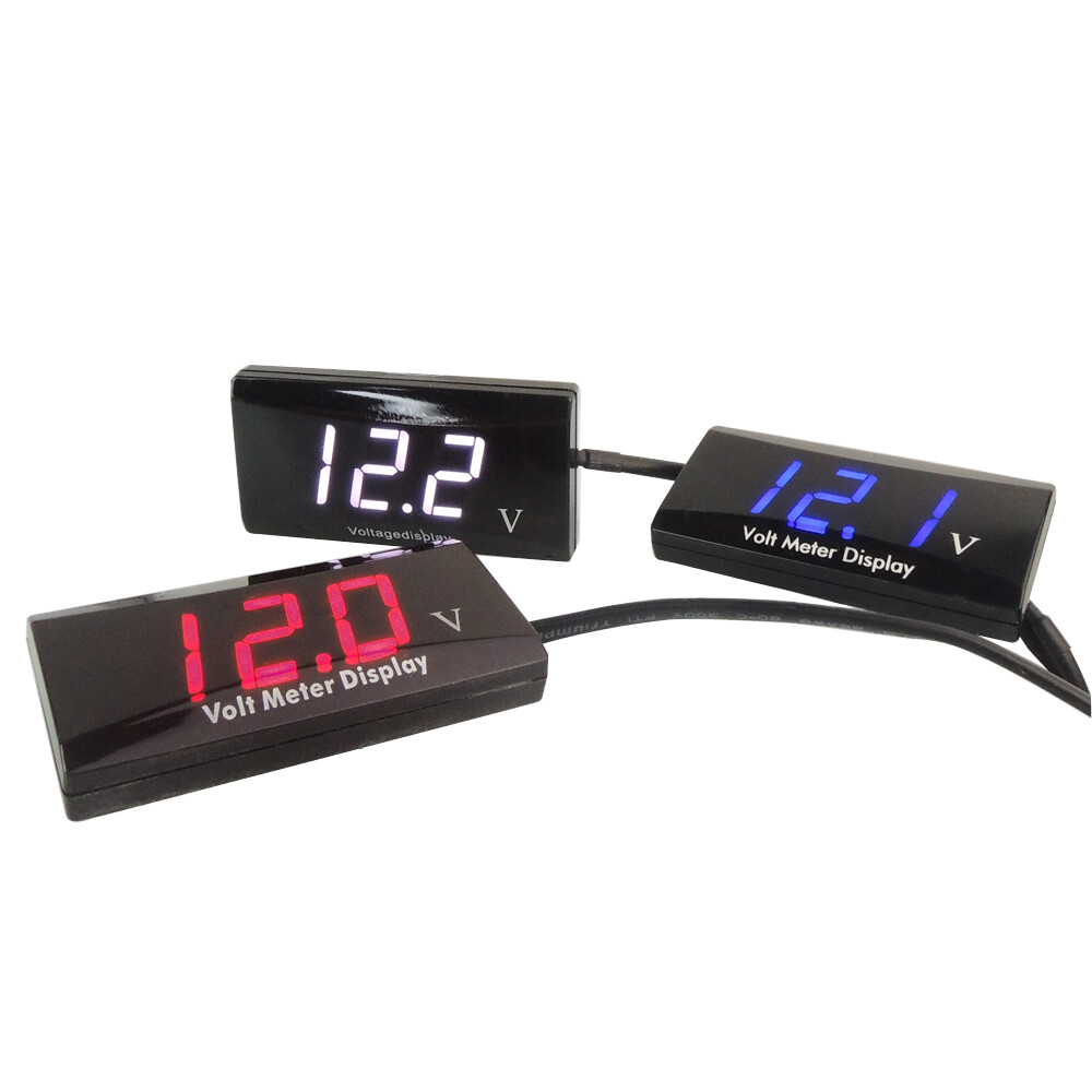 DC 5-30V LED Digital Voltage Panel Meter Voltmeter For Car Motorcycle 12V 24V