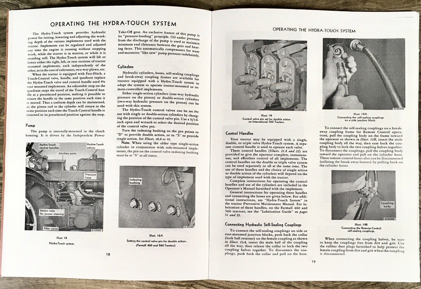 International Farmall Gas 460 560 Tractor Operators Owners Manual Ihc Ih Lube