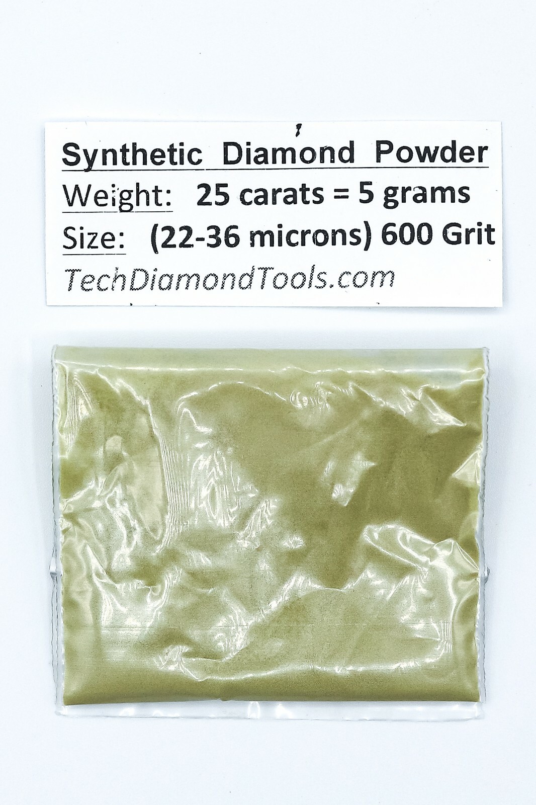 TechDiamondTools Diamond Powder 600 Grit 22-36 Microns, 25 cts = 5 Grams