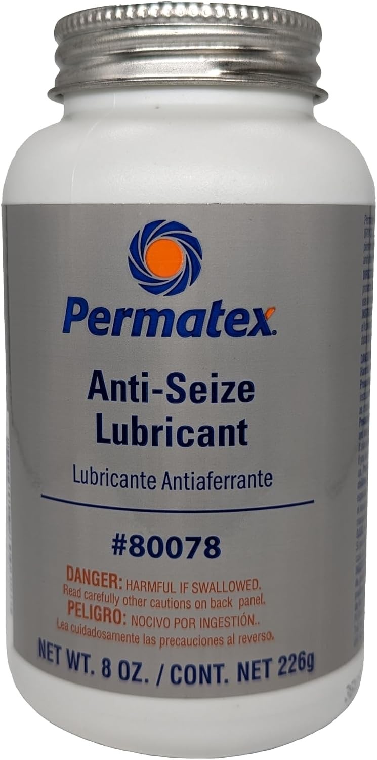 Permatex 80078 Anti-Seize Lubricant with Brush Top Bottle, 8 oz.