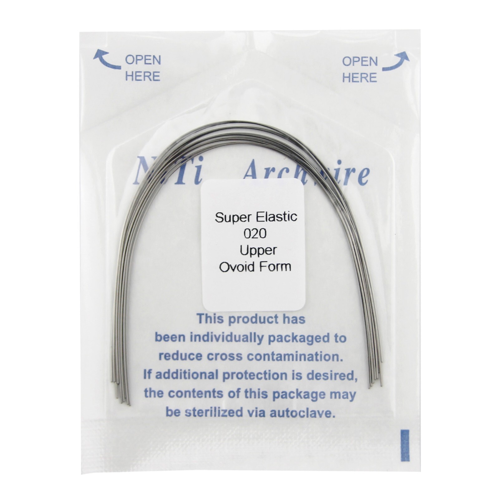 100pcs Dental Ortho Arch Wire Natural Niti Stainless S Round Rectangular Ovoid