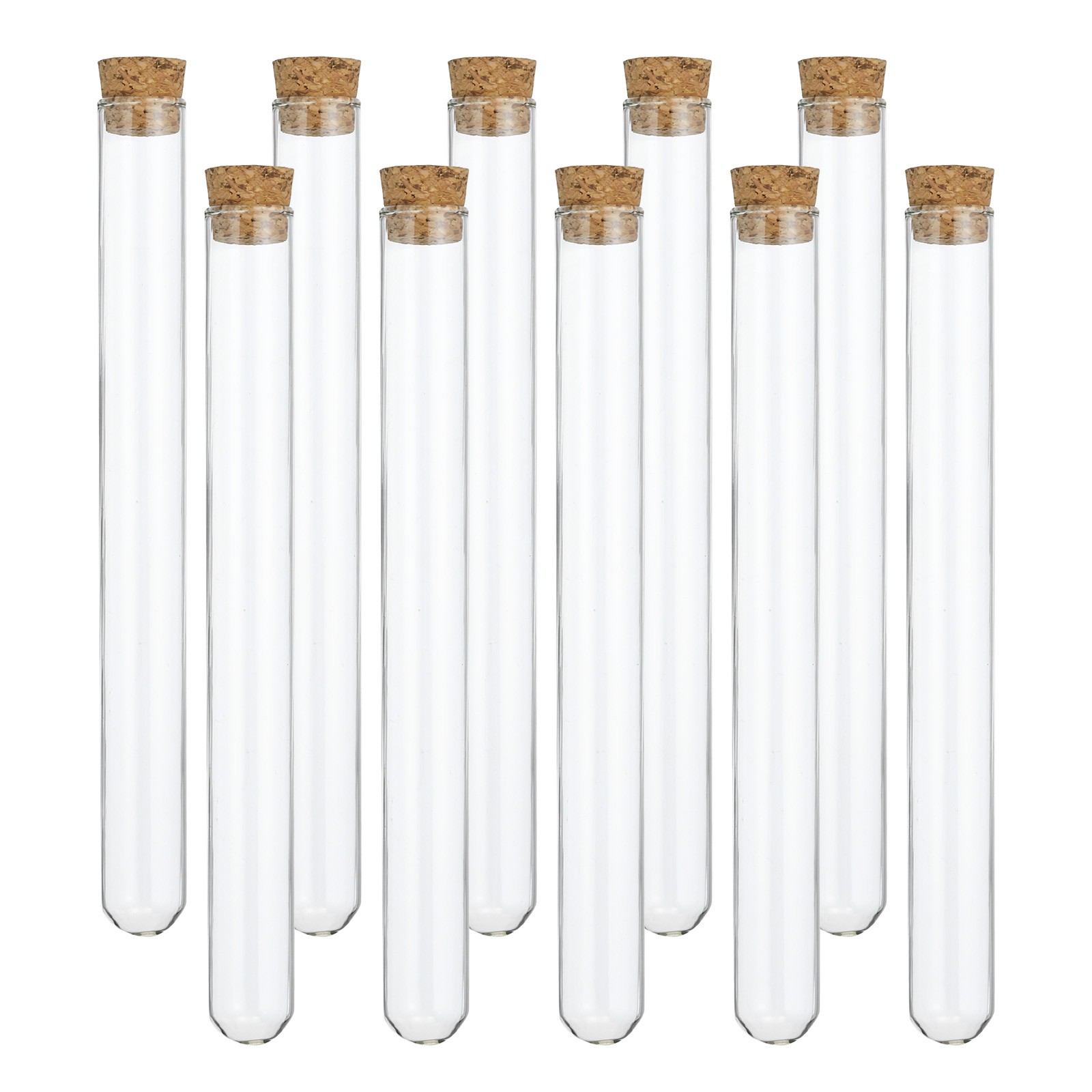23ml Test Tubes, 10pcs 5.91×0.63in Glass Test Tube Containers with Cork Stopper