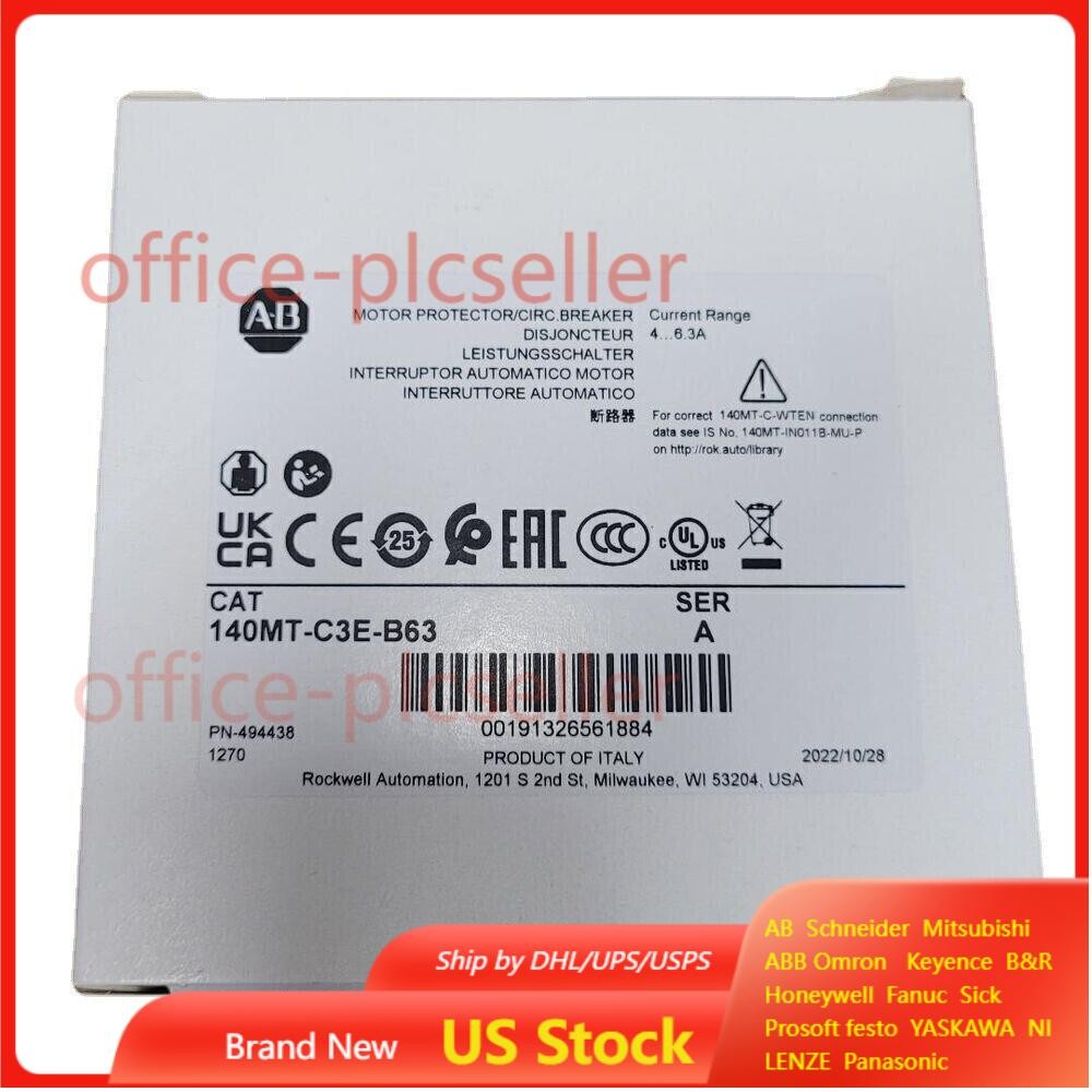 New Allen Bradley 140MT-C3E-B63 Motor Protector / Circuit Breaker