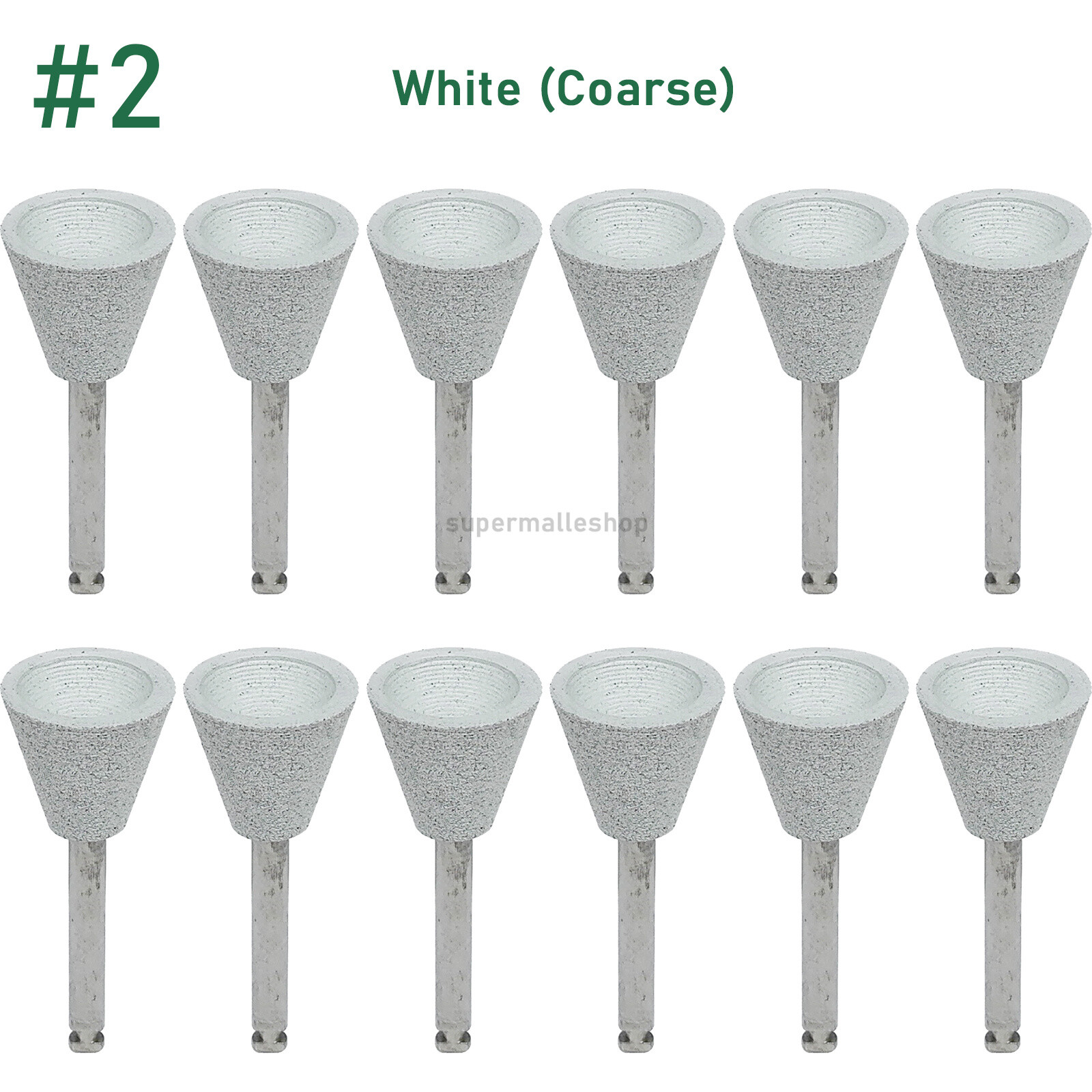 12X Dental Composite Polishing Burs Kit RA Silicone Polisher 2.35mm Contra Angle