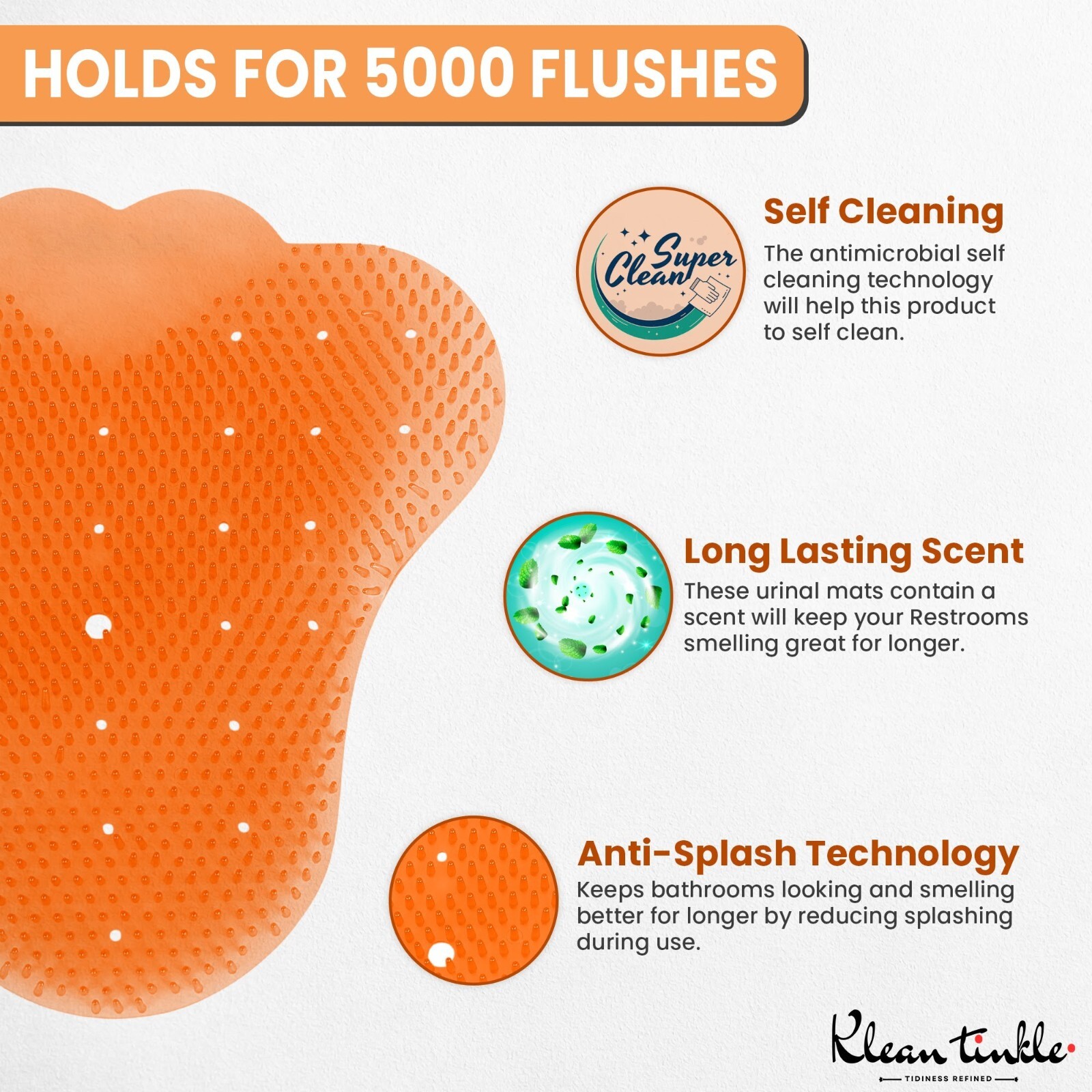 3 – 50 Scented Bathroom Urinal Screens Deodorizing Anti-Splash Fresheners Mats