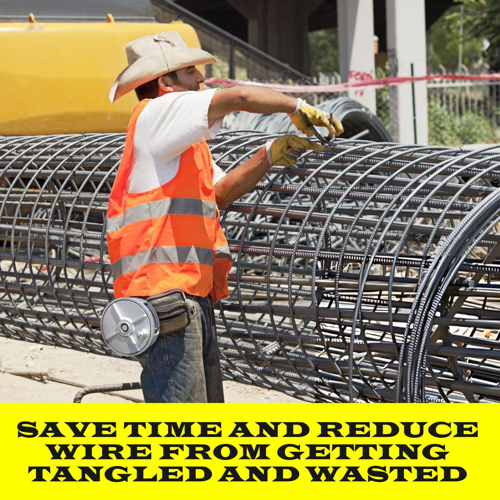 6″ Aluminum Tie Wire Reel Coil Uncoil Cord Holder Lightweight High Quality!