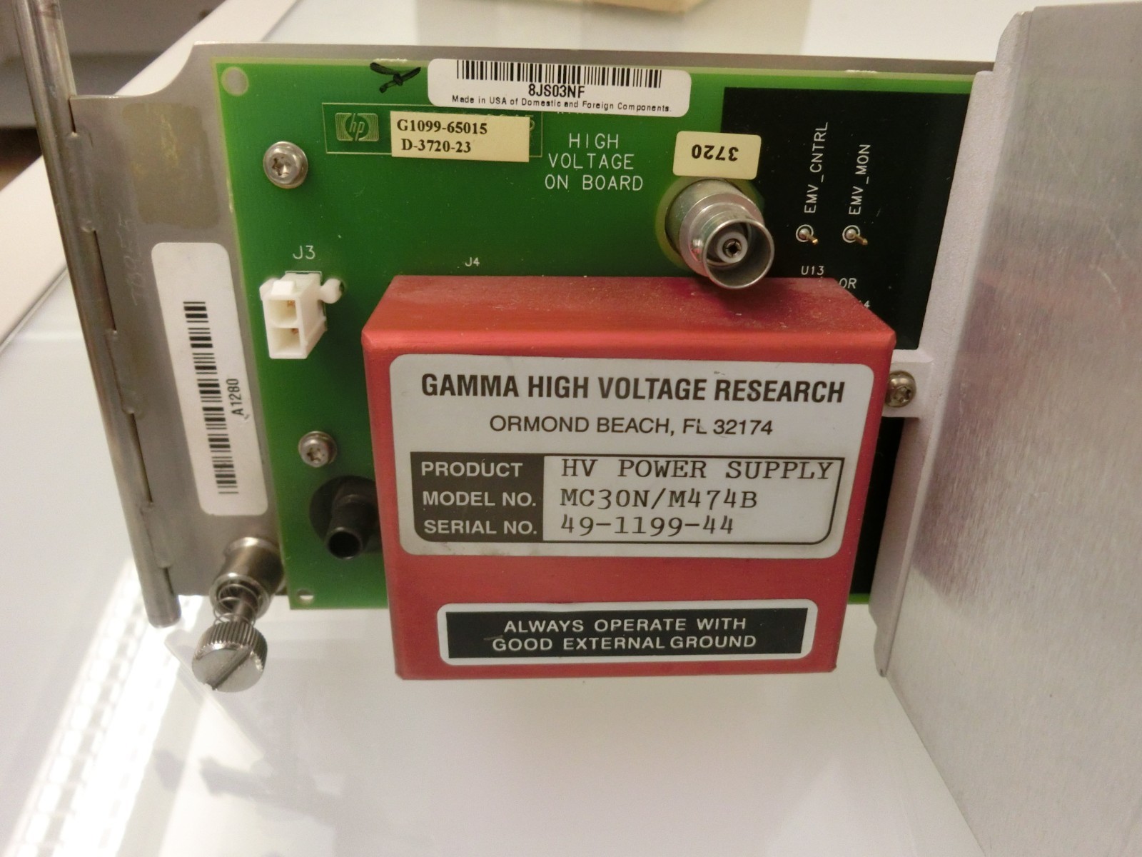 Agilent HP 5973A 5973N EI MSD Analyzer Side Board PCA G1099-65015 G1099-69288