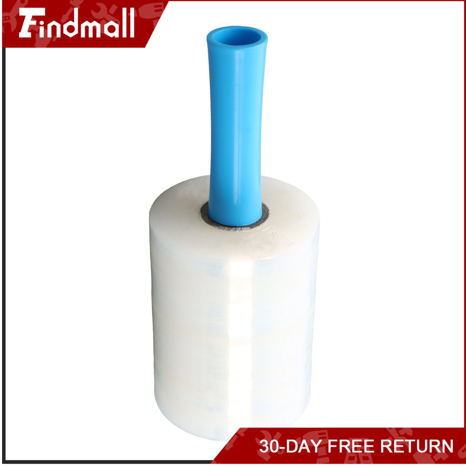 Findmall 4 Rolls 5 Inch x 1000 Ft Clear Stretch Wrap Film with 2 Pcs Handle
