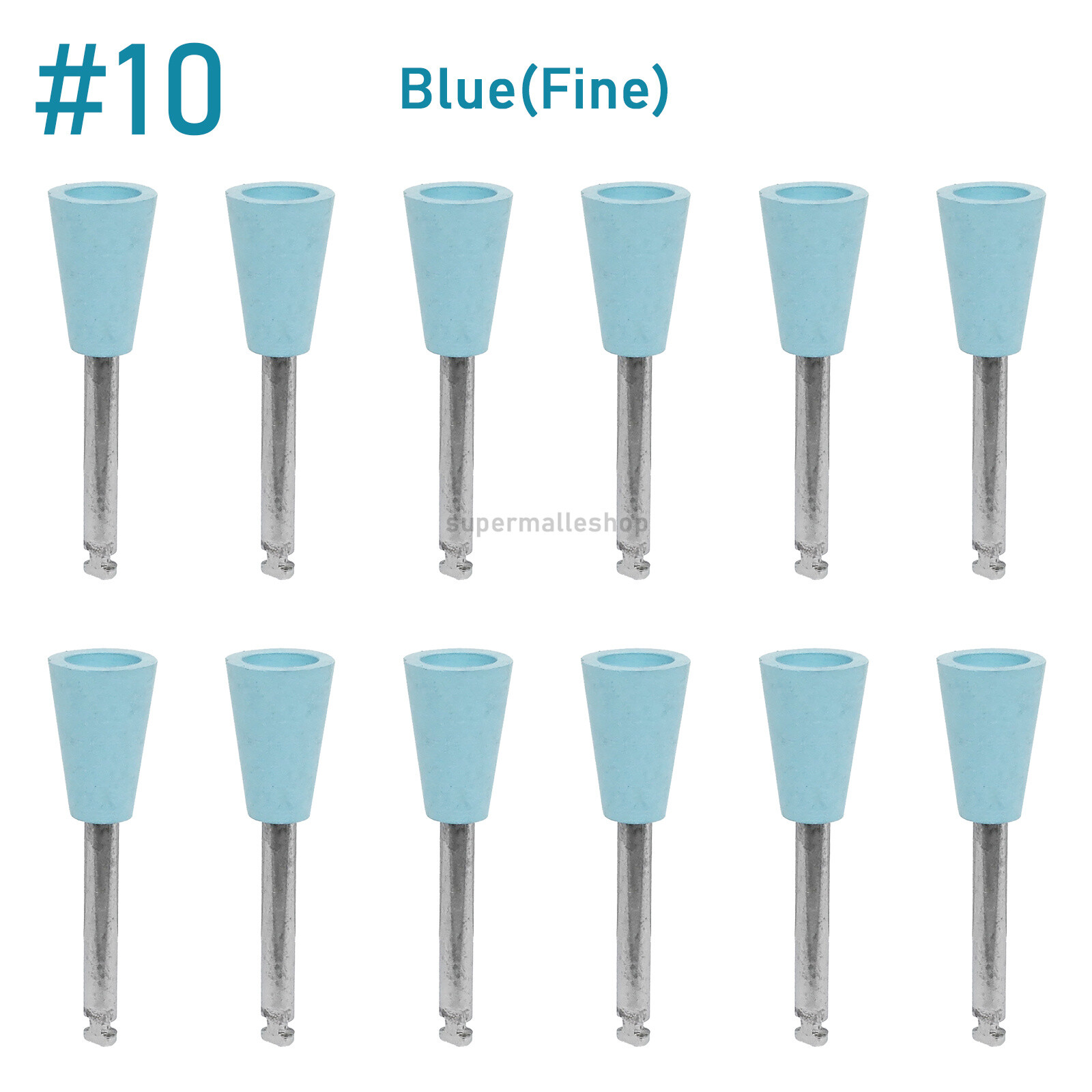 12X Dental Composite Polishing Burs Kit RA Silicone Polisher 2.35mm Contra Angle