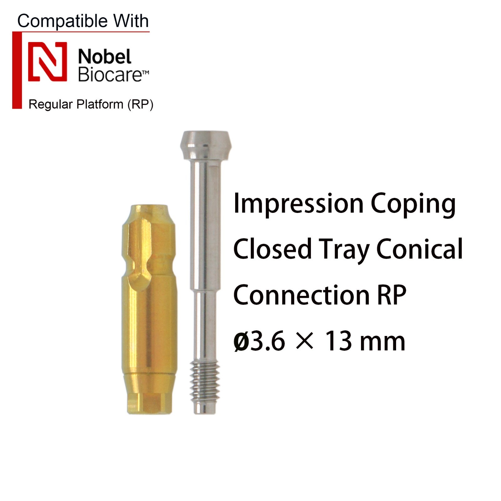 Nobel Active NP/RP Implant Scan body Impression Transfer Open/Close Coping Tray