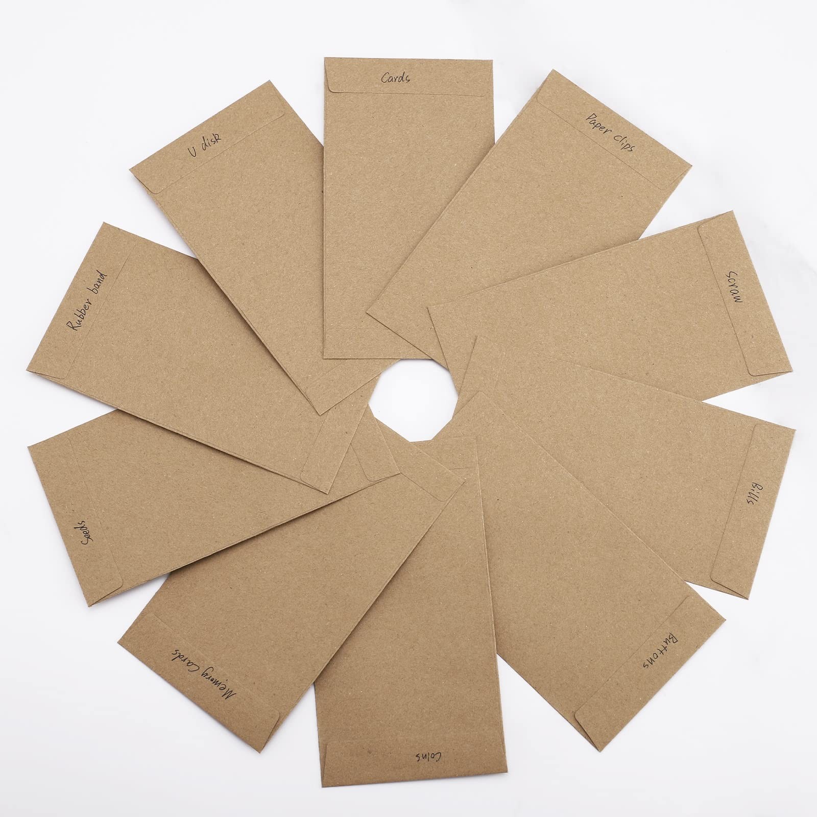 200 Pack Kraft Cash Envelopes 6.7×3.5 Fit for Envelope Money Saving Challenge…