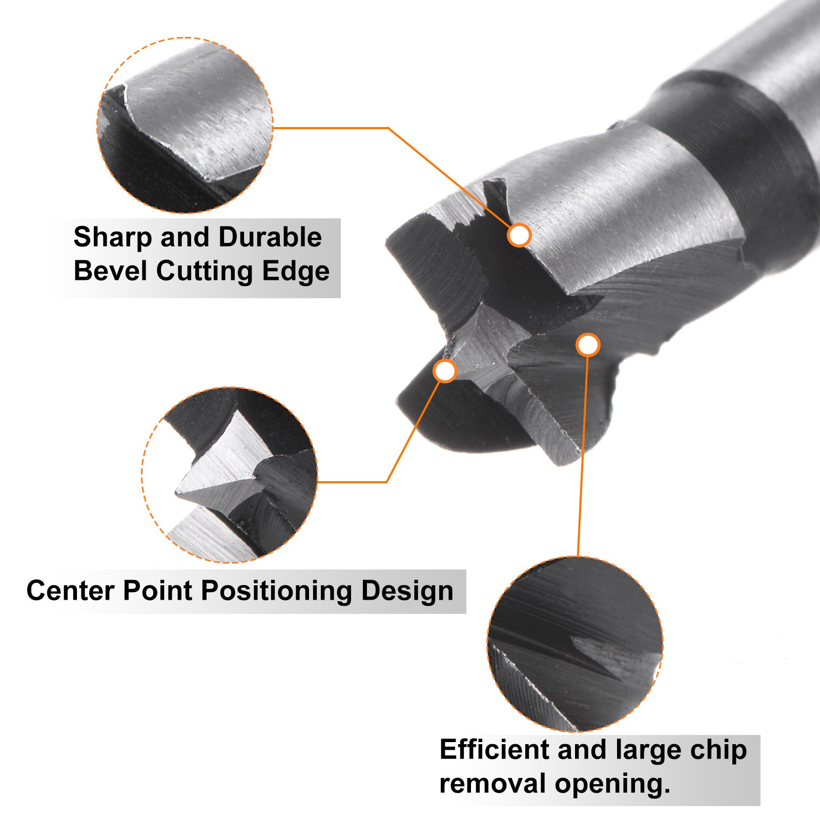 2pack Forstner Drill Bit 25/64″(10mm) Multi-tooth Woodworking Drilling Hole Tool