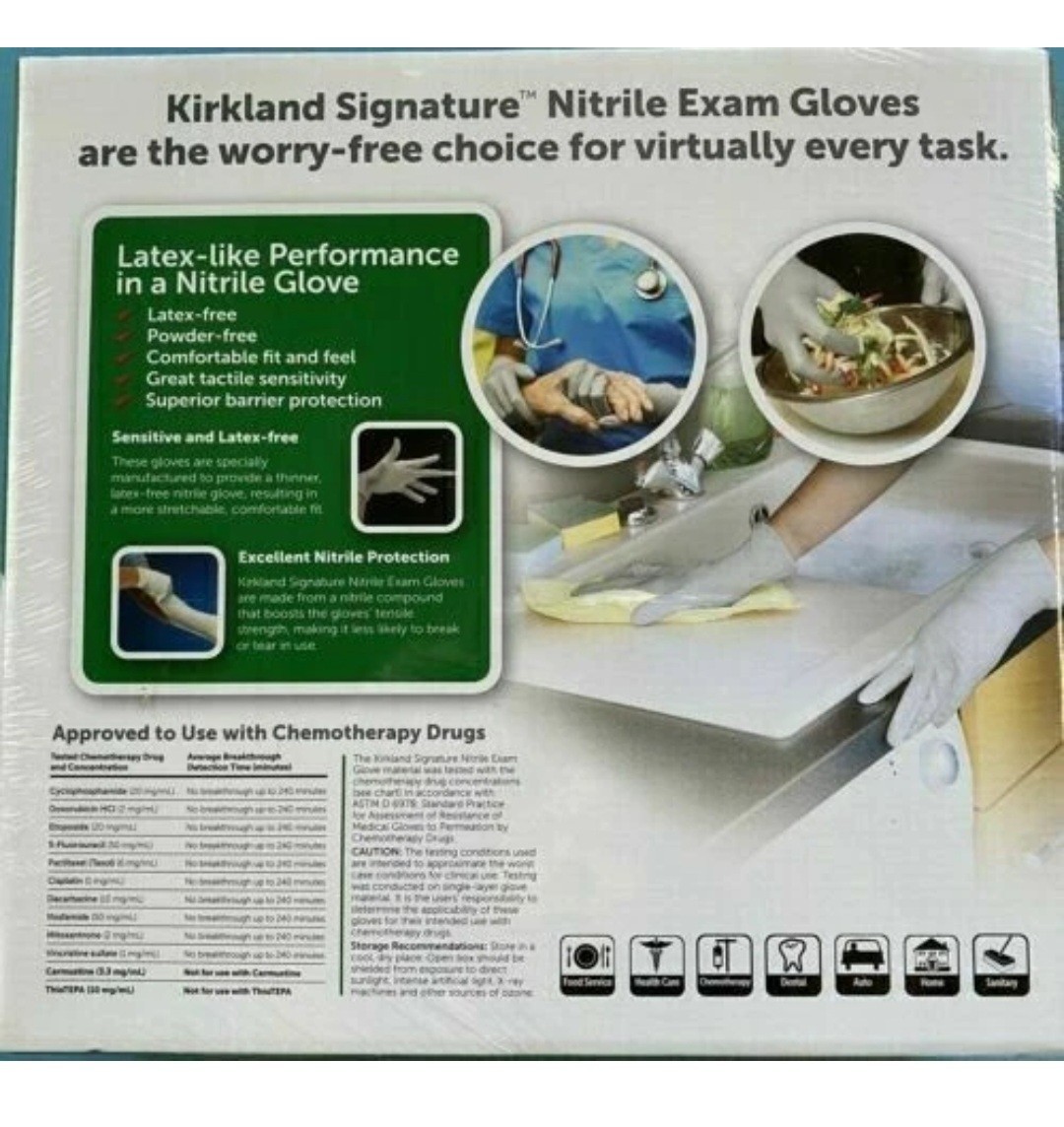 Kirkland Signature Nitrile Powder-Free Exam Gloves – MEDIUM- 400 Count