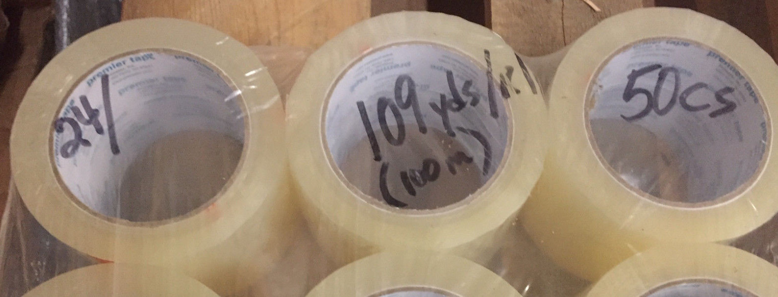 24x PRIMETAC 401 3″ x 110 yds CL Carton Sealing Box Tape CLEAR PACKING shipping