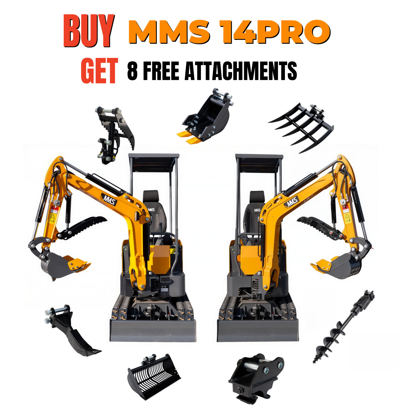 1.4Ton Mini Hydraulic Excavator With Swing Boom B&S EPA Engine Mini Digger