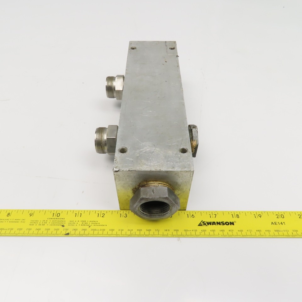 Aluminum Block Hydraulic Manifold 6 Port Parallel