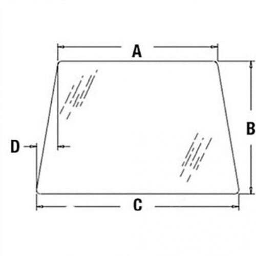 Cab Glass – Windshield fits Case 580C 580C CG6120