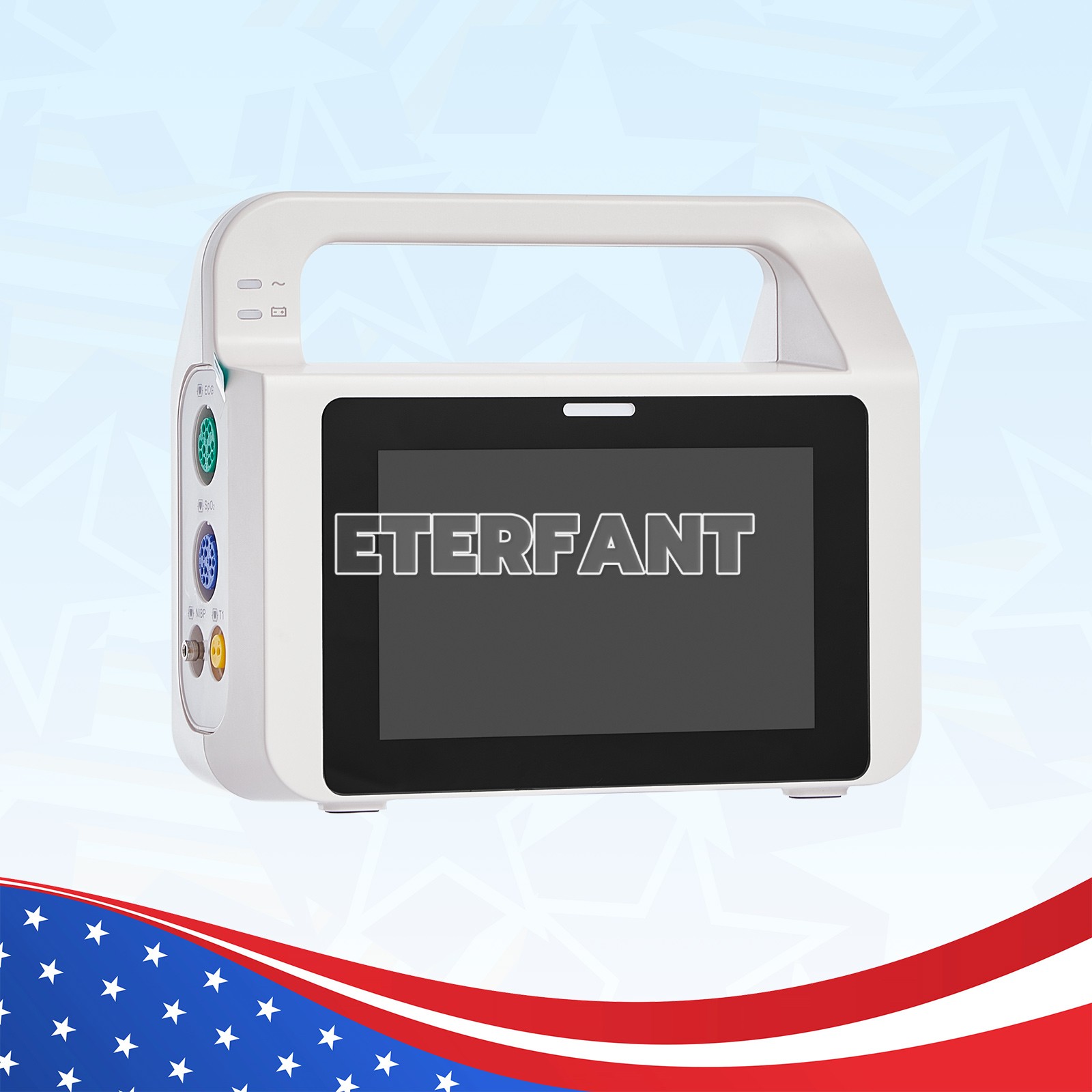 5 inch Touch Screen Multi-parameter Patient Monitor ECG RESP TEMP NIBP SPO2 PR
