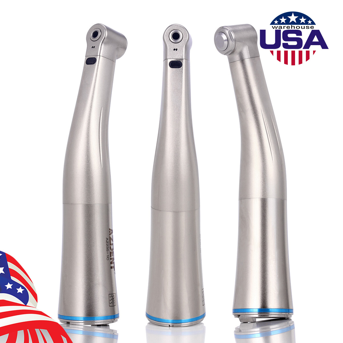 AZDENT Dental Electric LED Brushless Micro Motor/1:1/1:5 Increasing Handpiece