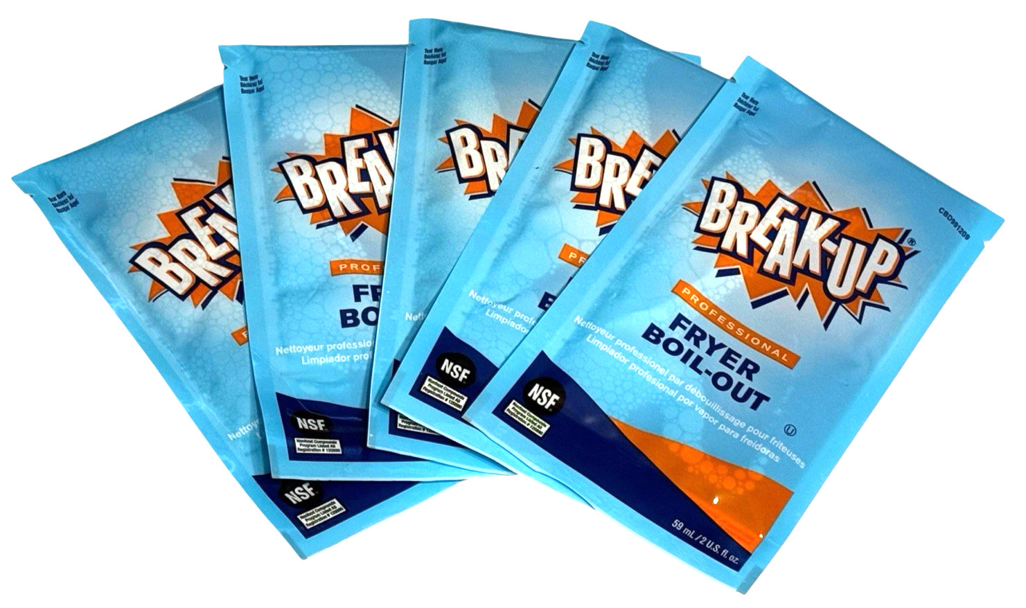 Diversey Break-Up Professional Fryer Boil-Out Liquid, 2 oz Pack (5 Packets)