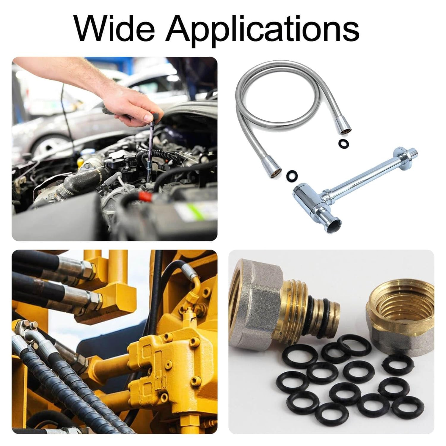 400 Pcs Rubber O-Rings Assortment Kit, 24 Sizes O Rings Assortment Rubber O-Rin