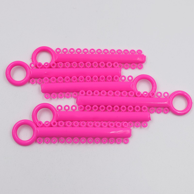 1040Pcs Dental Ligature Rubber Ties Orthodontic Elastic Bands Braces 6 Color