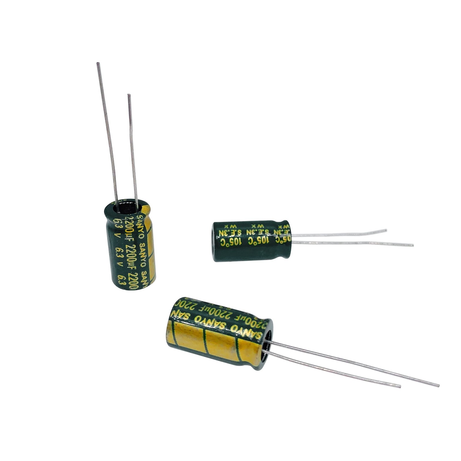 10psc 6.3V 2200UF Capacitor 8x16MM(0.31×0.63in) High Frequency Aluminum Elect…