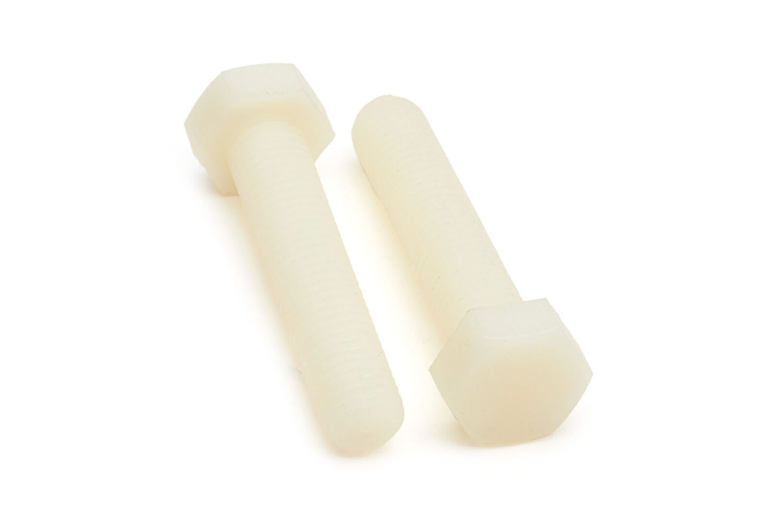 US Stock M4 M5 M6 M8 M10 M12 Hex Nylon screws hex bolts screws White L 6mm~100mm