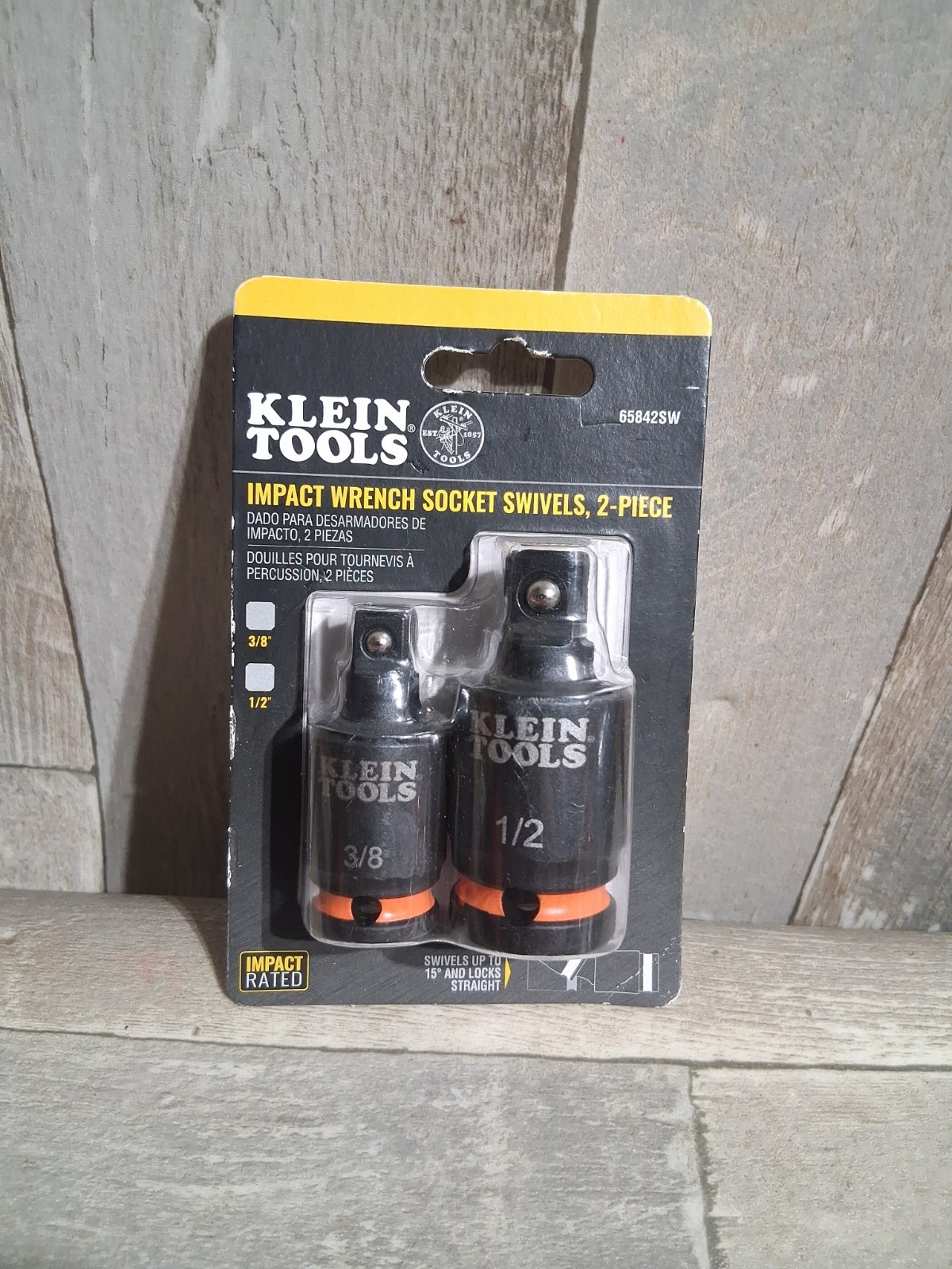 New Klein Tools Swivel Impact Wrench 3/8 1/2 Swivel Adapter Set 2 Pcs Free Ship