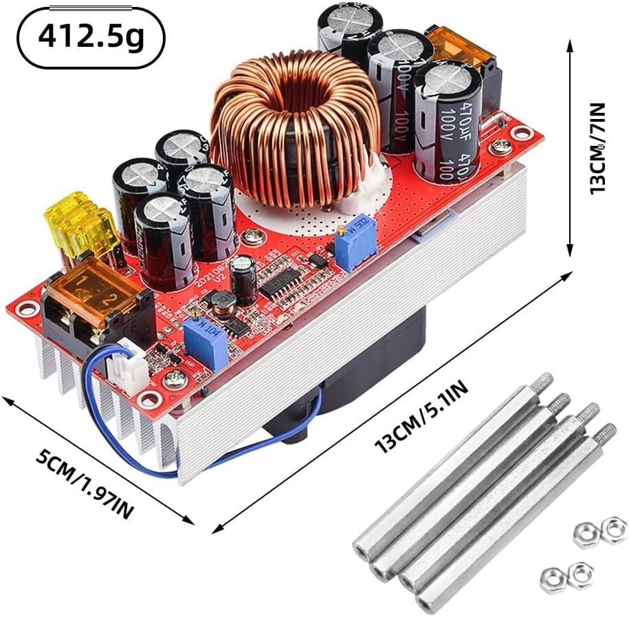 1800W 40A DC-DC Boost Converter Step Up Power Supply Module 10-60V to 12-90V