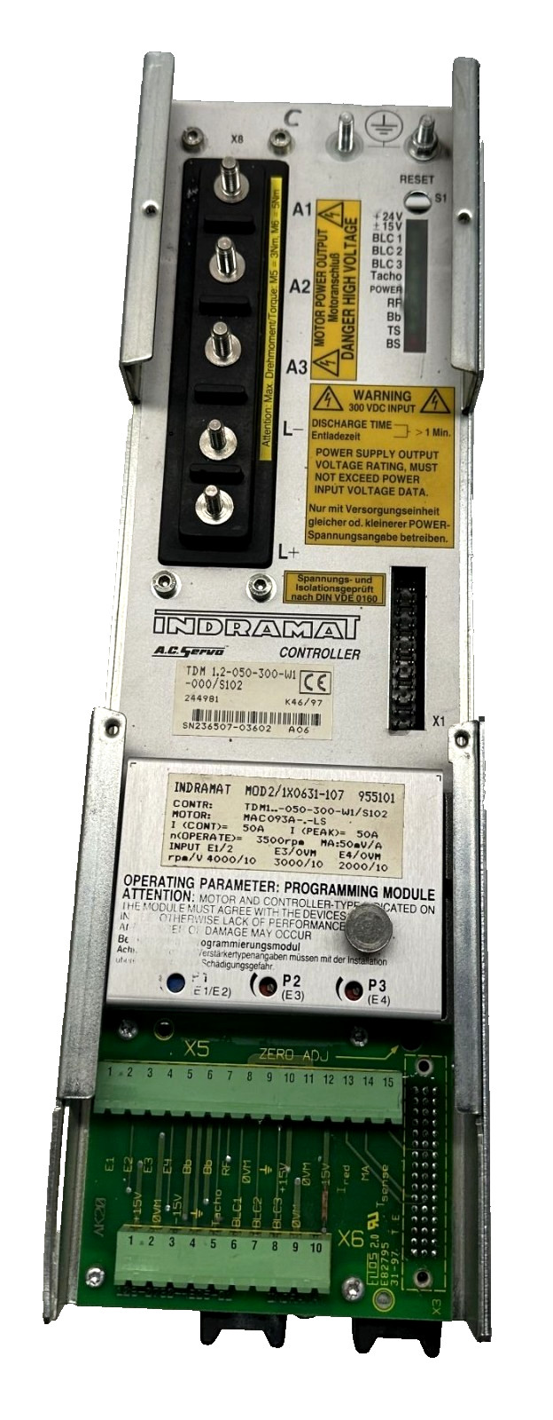 Indramat TDM 1.2-050-300-W1-000/S102 AC Servo Drive Controller 924000 – WARRANTY