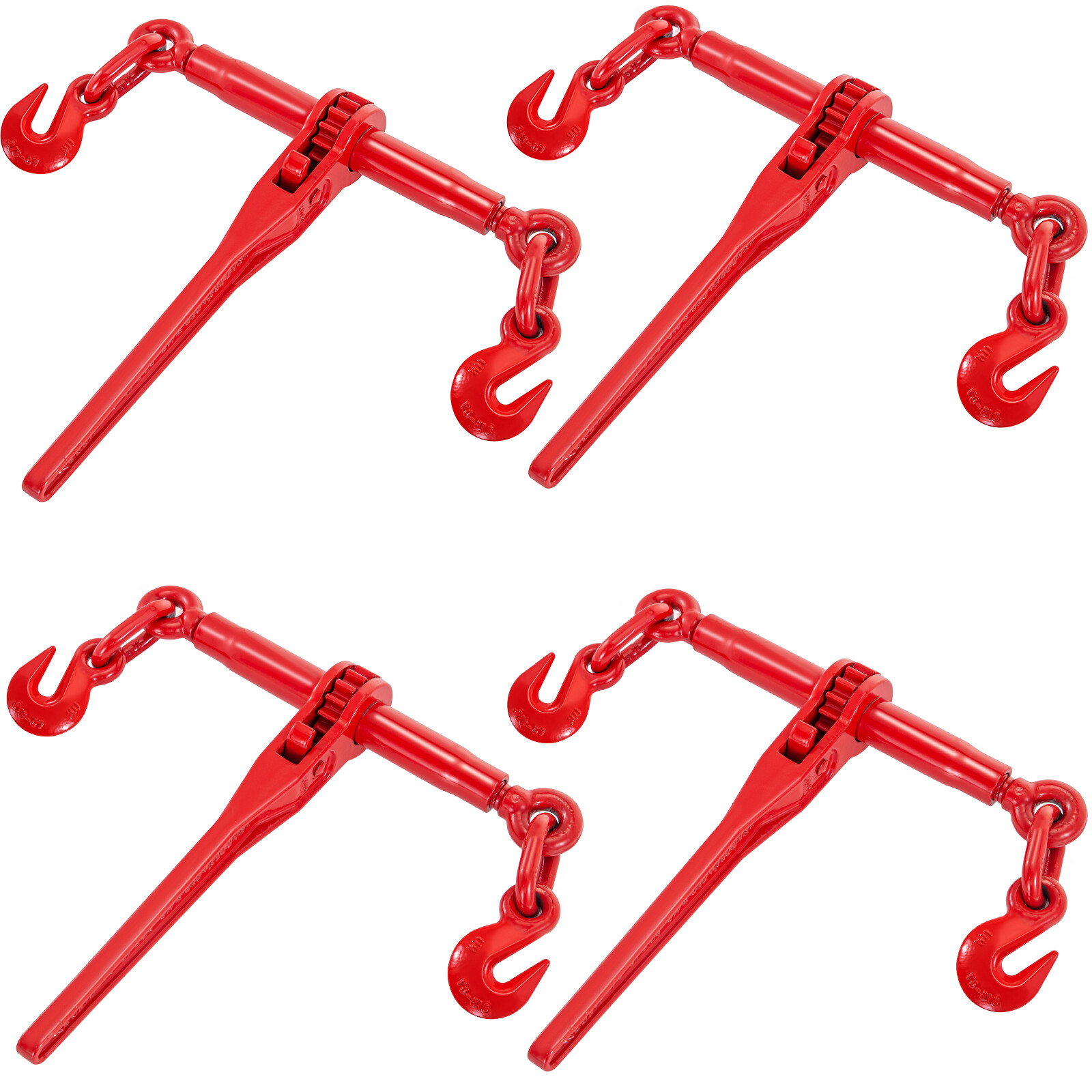 VEVOR 4 Pack Ratchet Binder 3/8″-1/2″ Chain Load Binders 9215lbs for Tie Down