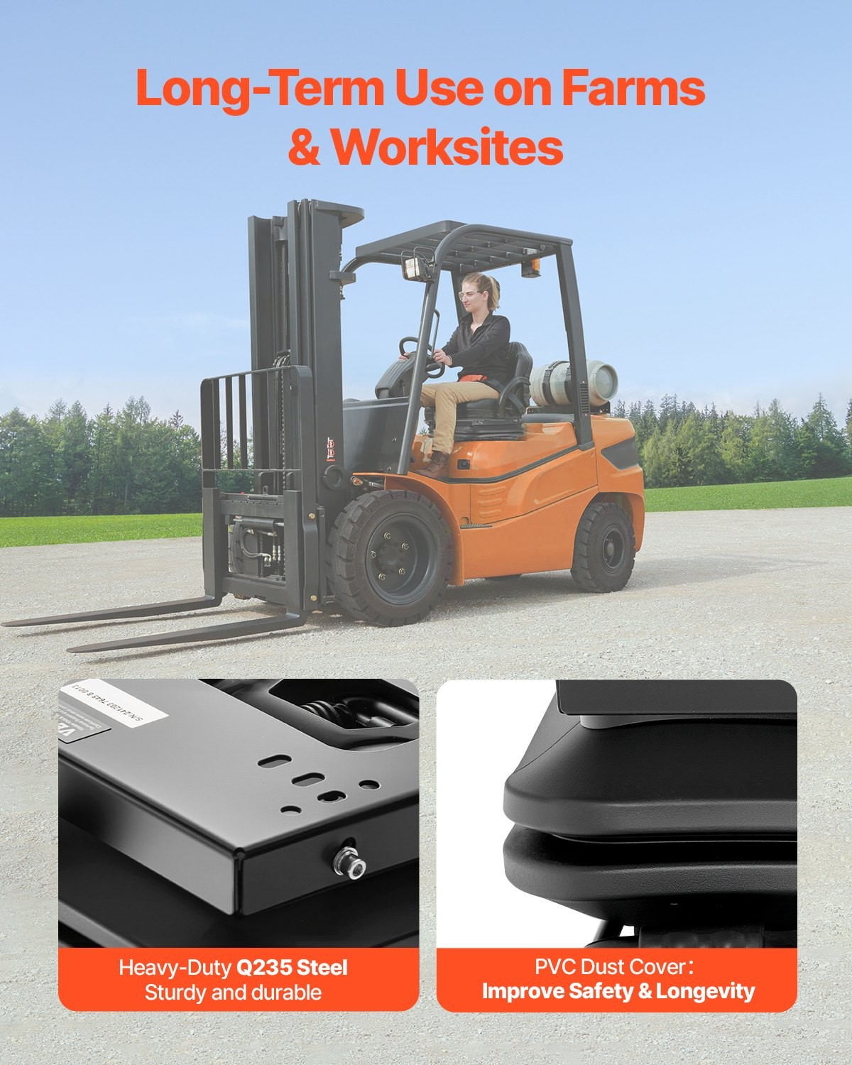 Seat Suspension Kit With Seat Slider Track, Universal Seat Suspension with Dust