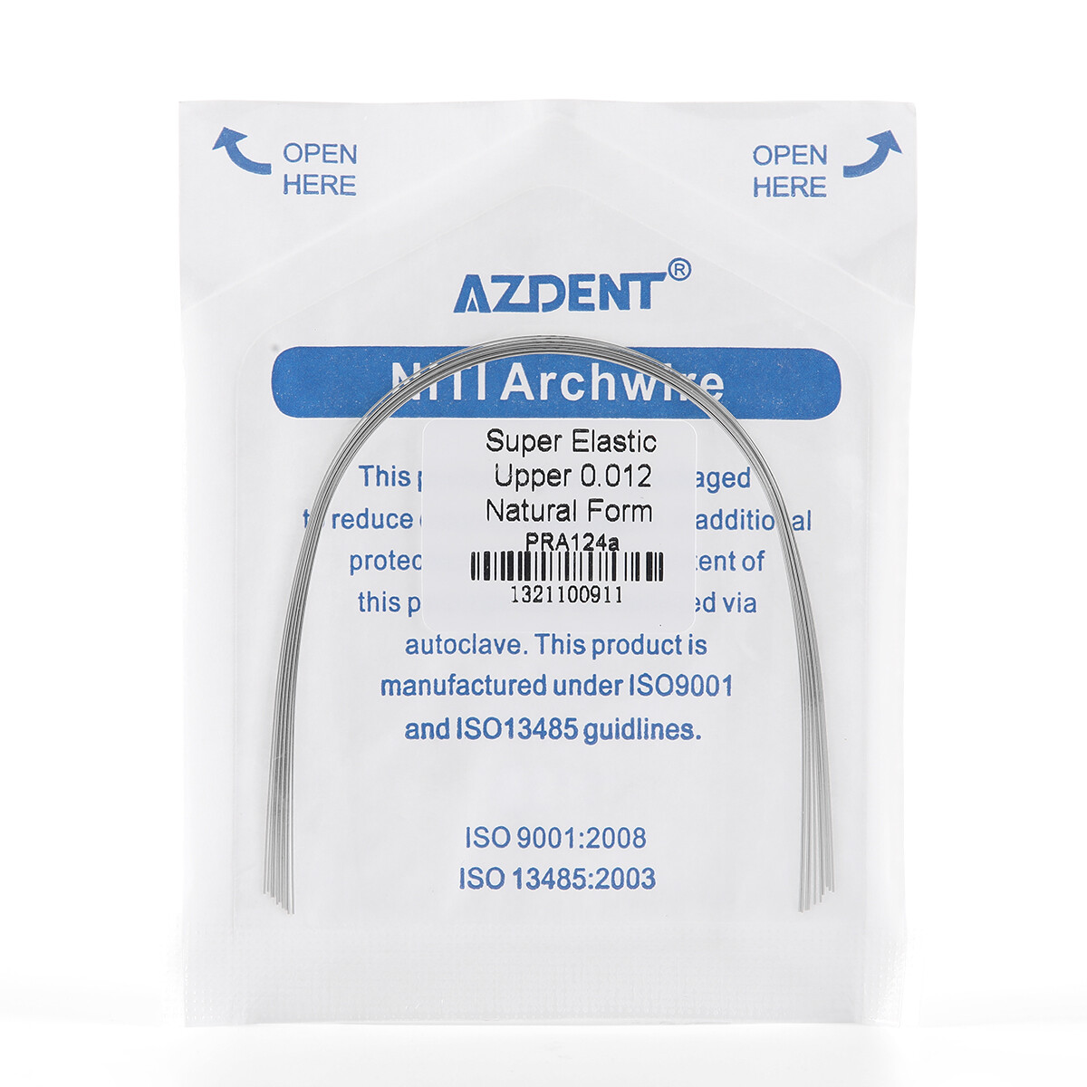 AZDENT Dental Brackets Braces MBT Roth.022 .018 Hook 345/Niti Round Arch Wire