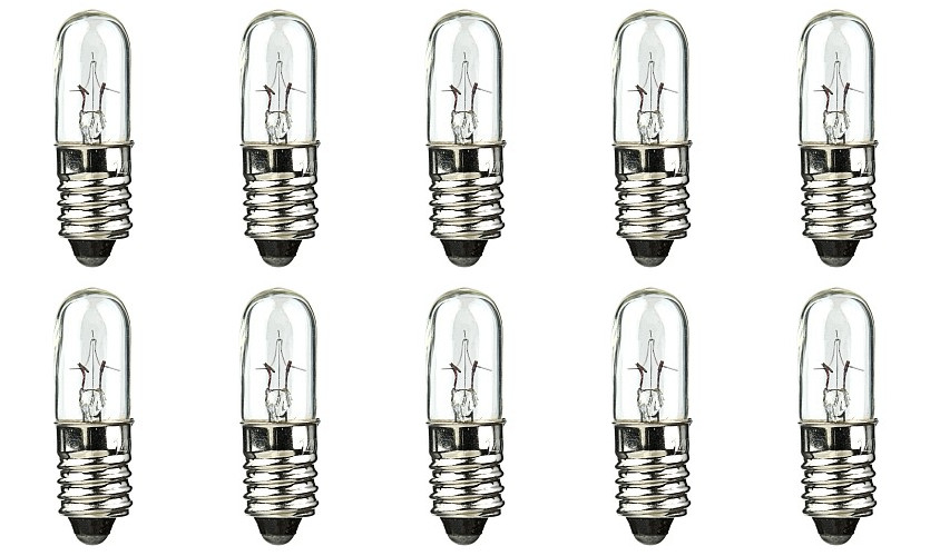 Box of 10 Bulbs #1474 14 V, 2.38 W, E10 Base, T-3