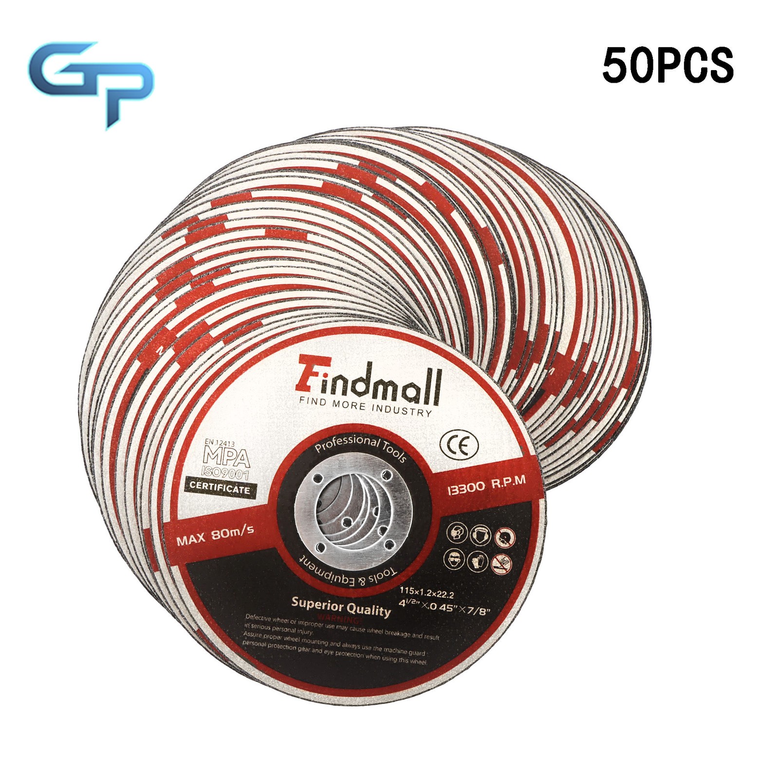 50 Pack Metal Cut Off Wheels 4-1/2″ x 3/64″ x 7/8″ Angle Grinder Cutting Wheel