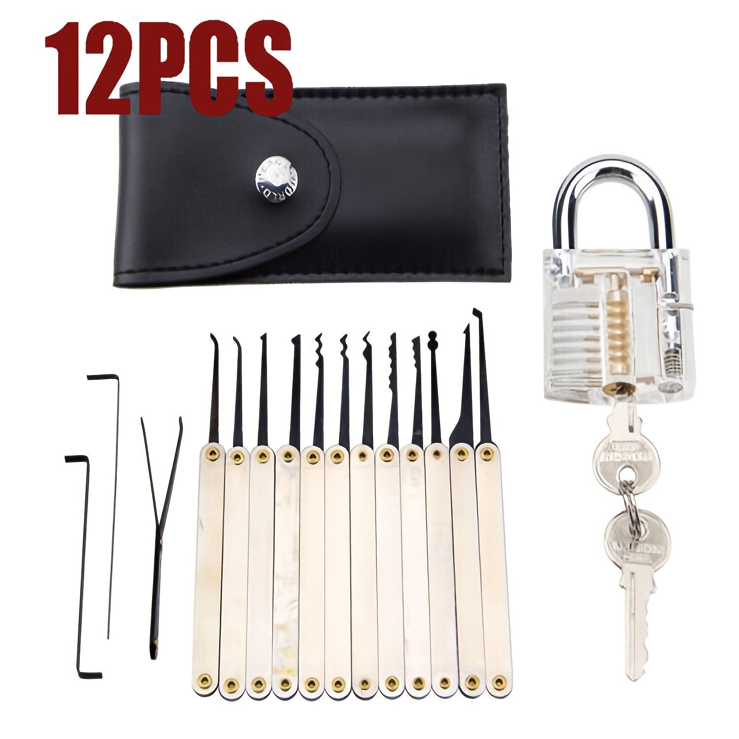 Educational Transparent Padlock Model Set for Lock Mechanism Study Beginners Kit
