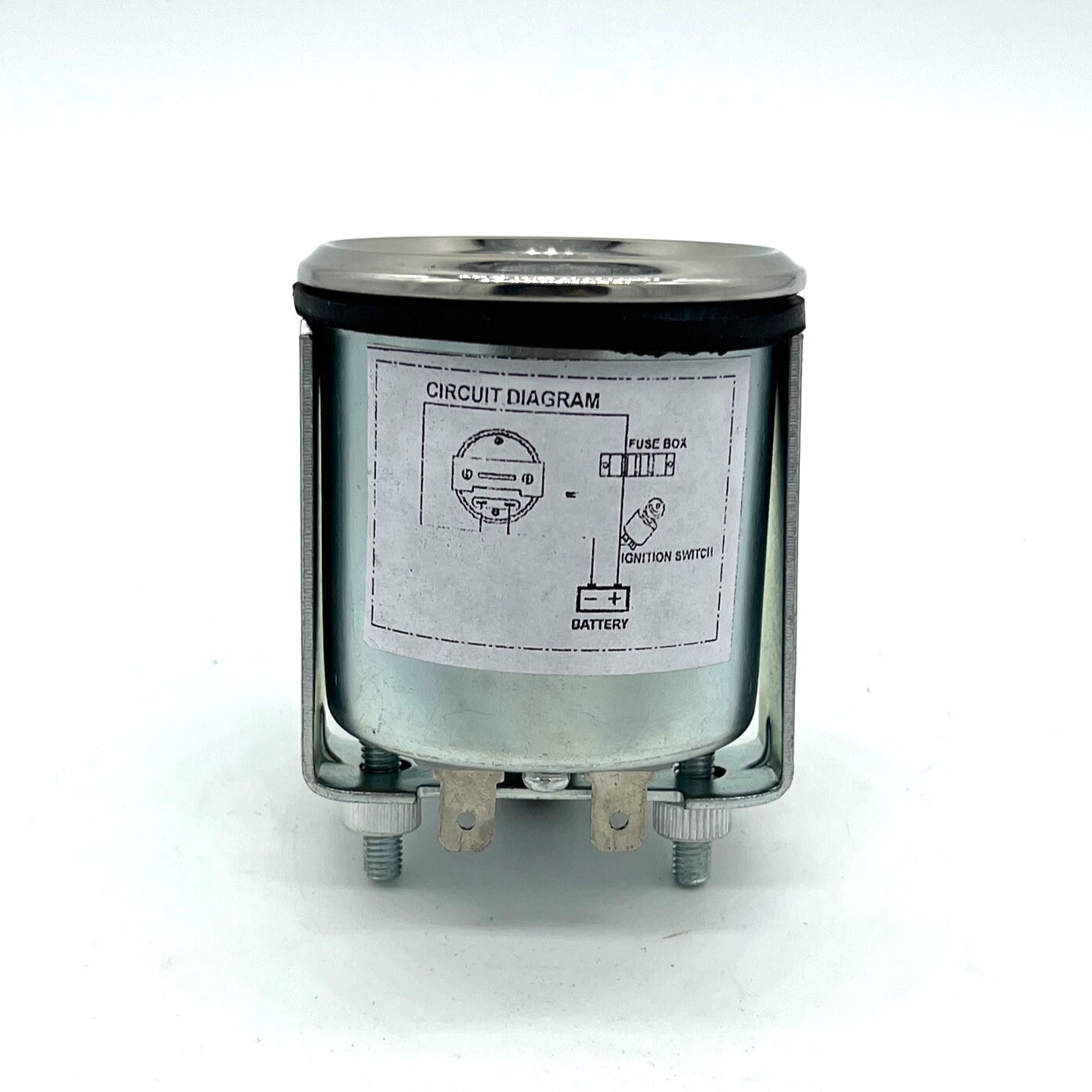 Universal Mechanical Hour Meter Gauge 2.00” Chrome Bezel 6V/12V/24V 3007-0563