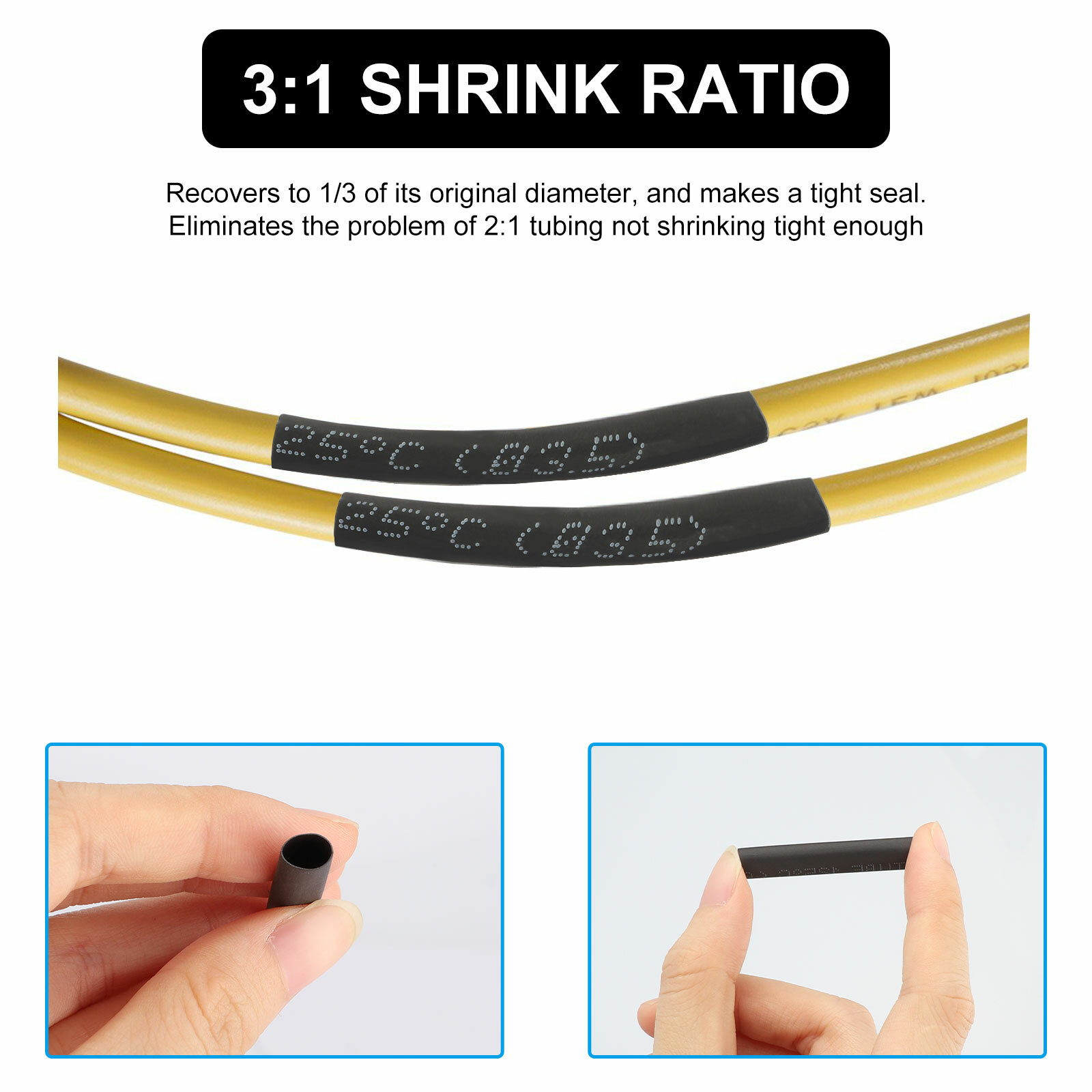 508pcs Heat Shrink Tubing Wire Wrap Assortment Set Waterproof Electrical Cable