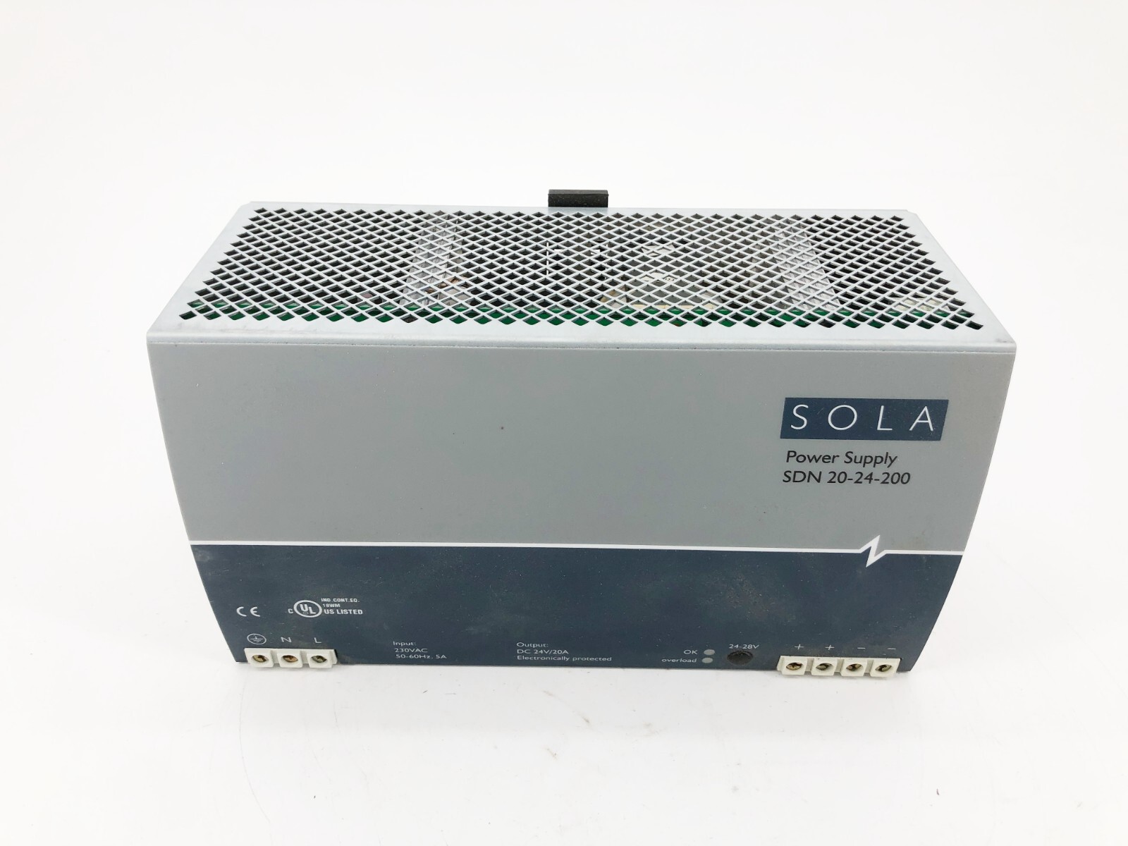 New EGS Sola/Hevi-Duty SDN20-24-200 Power Supply 24V 20A