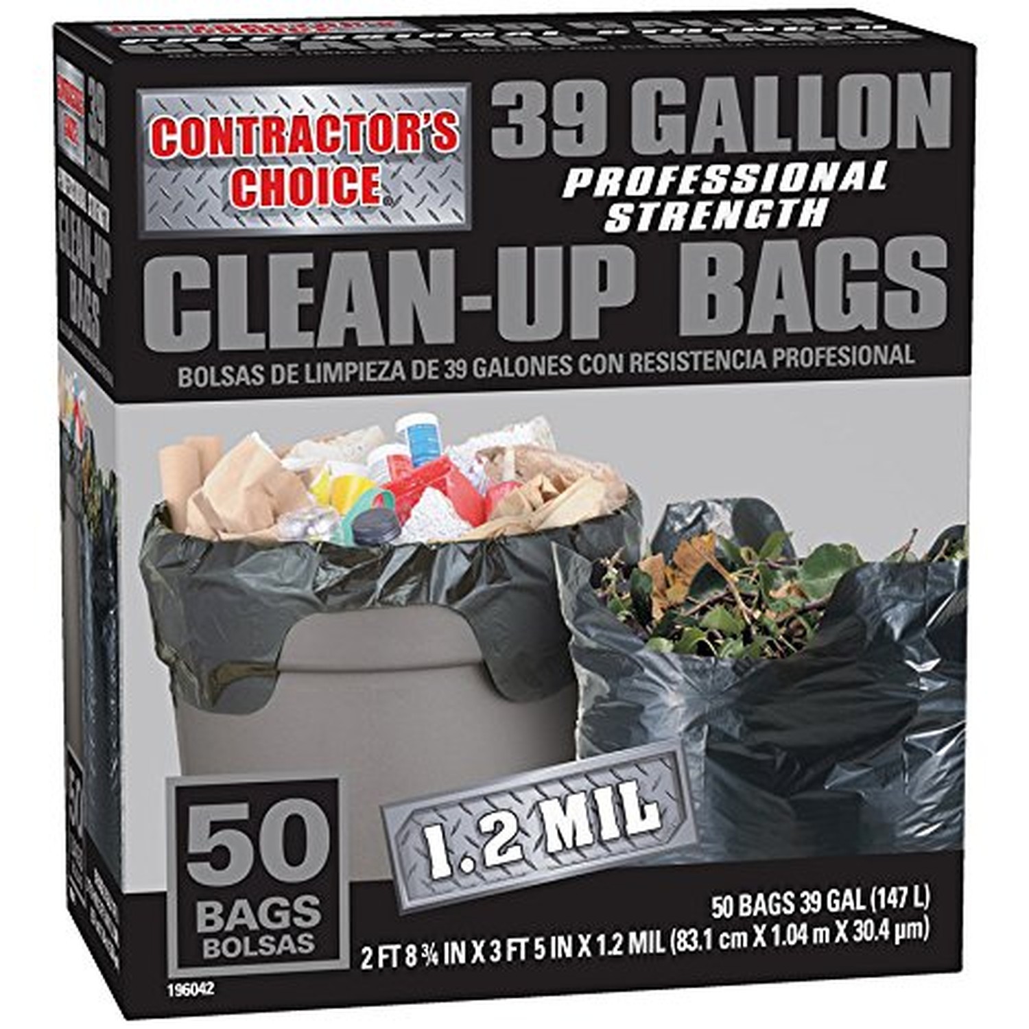Katouigb Contractor’s Choice 50-Count 39-Gallon Outdoor Construction Trash Bags