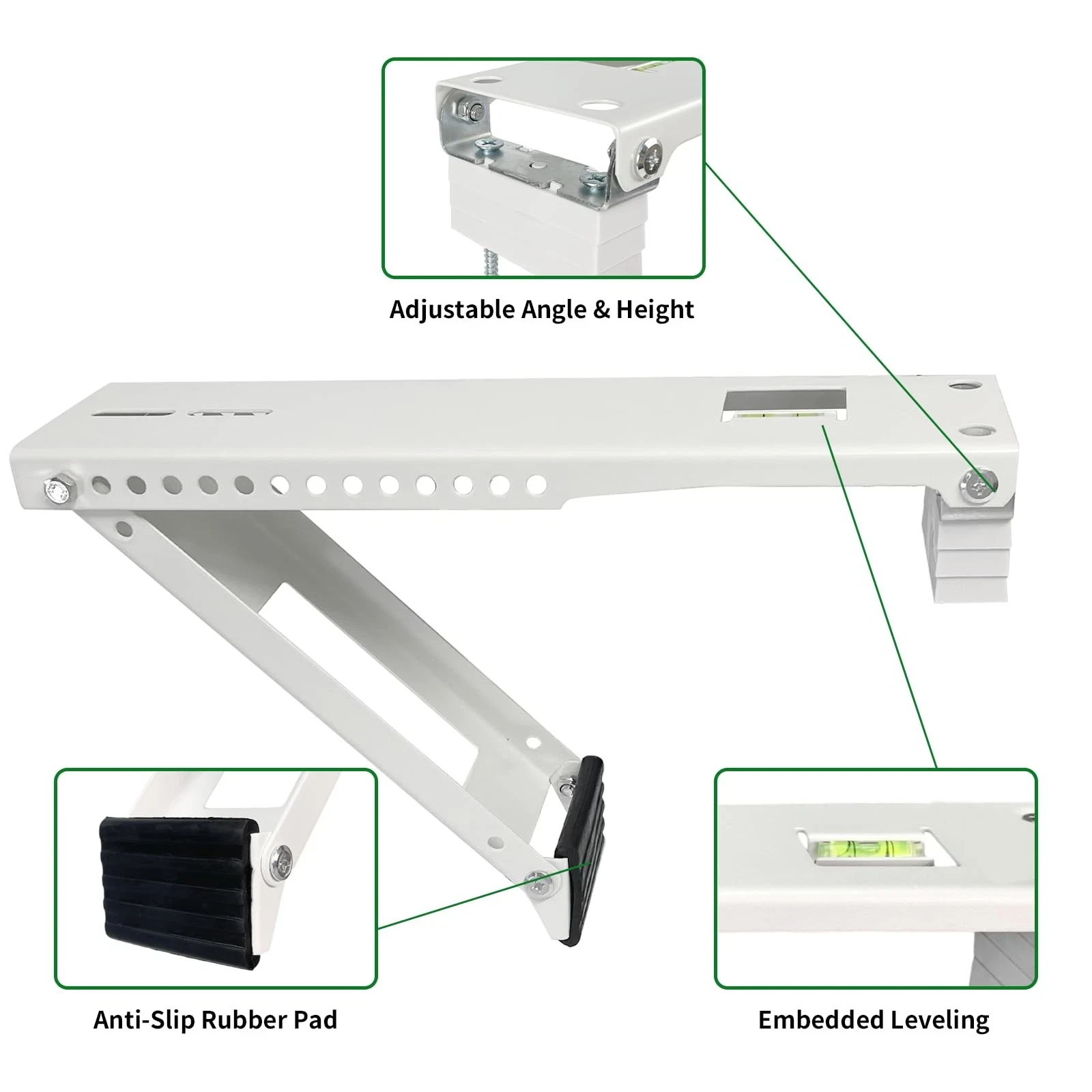 White Universal Window Air Conditioner Bracket Support Mount