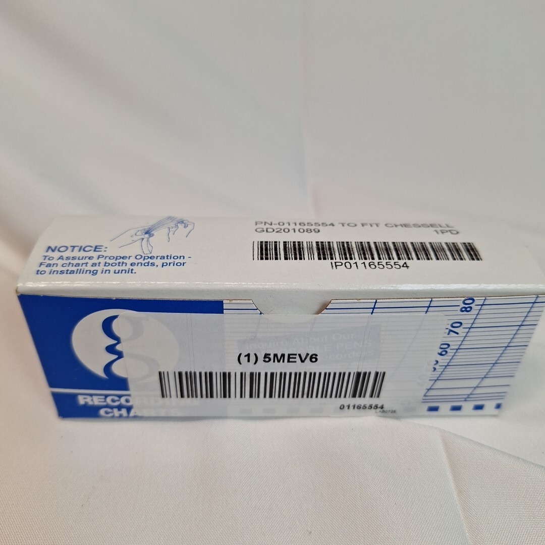 Graphic Controls CLH GD201089 Strip Chart, Roll, Range None, Length 52 Ft