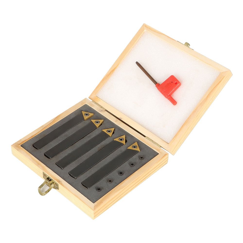 5 PACK 1/2 Inch Indexable Carbide Insert Turning Tool Bit Lathe Set