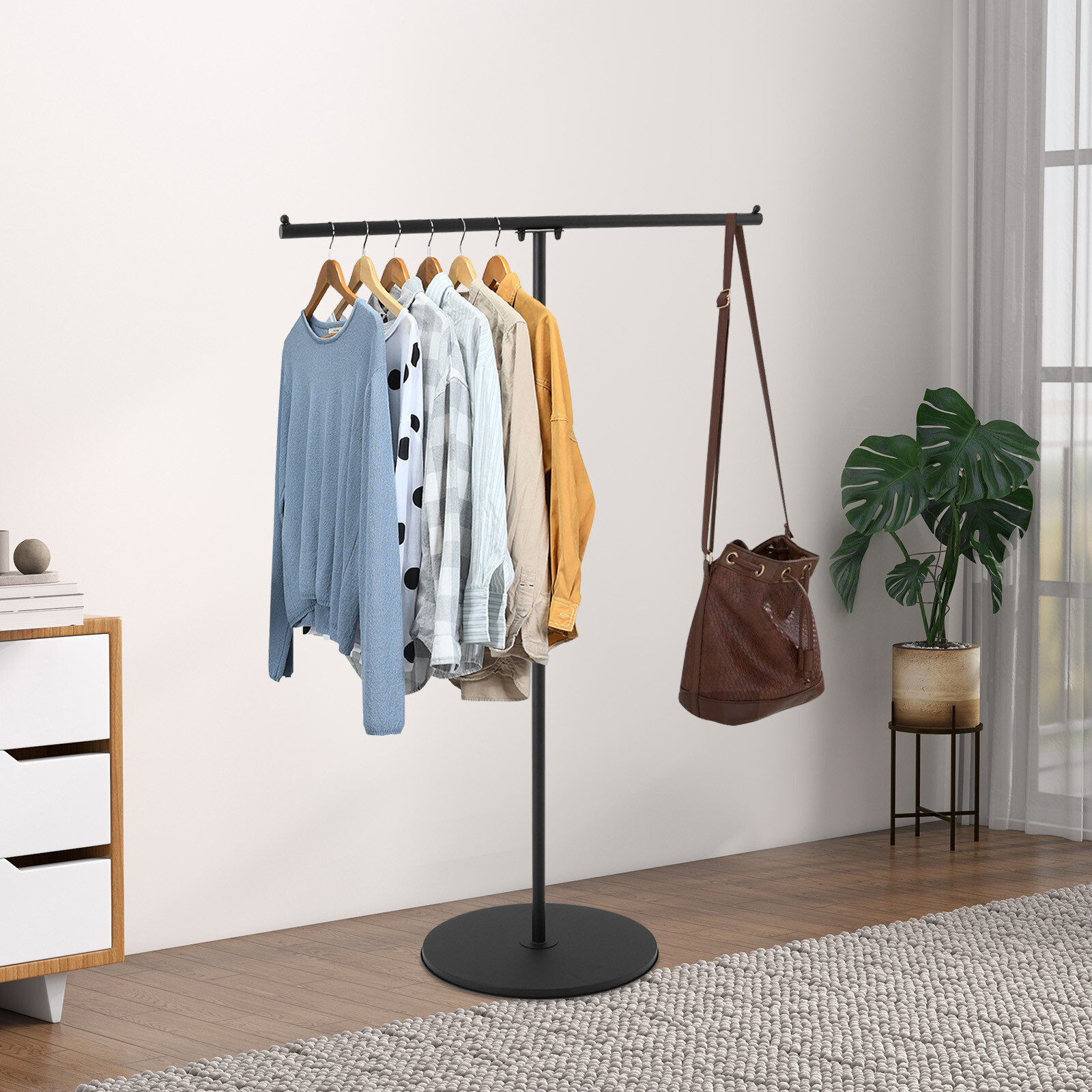 Clothes Rack, Clothing Display Rack, Floor-standing Garment Display Rack