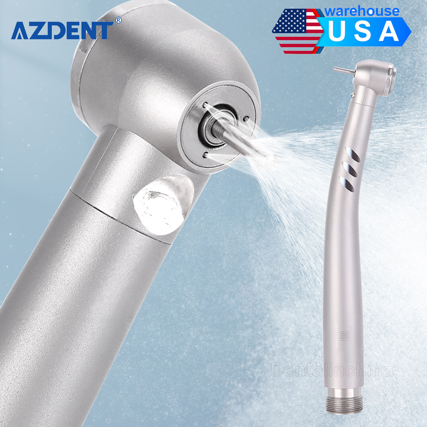 1* Dental E-generator LED High Speed Handpiece 4 Port Spray Quick Coupler 4 Hole